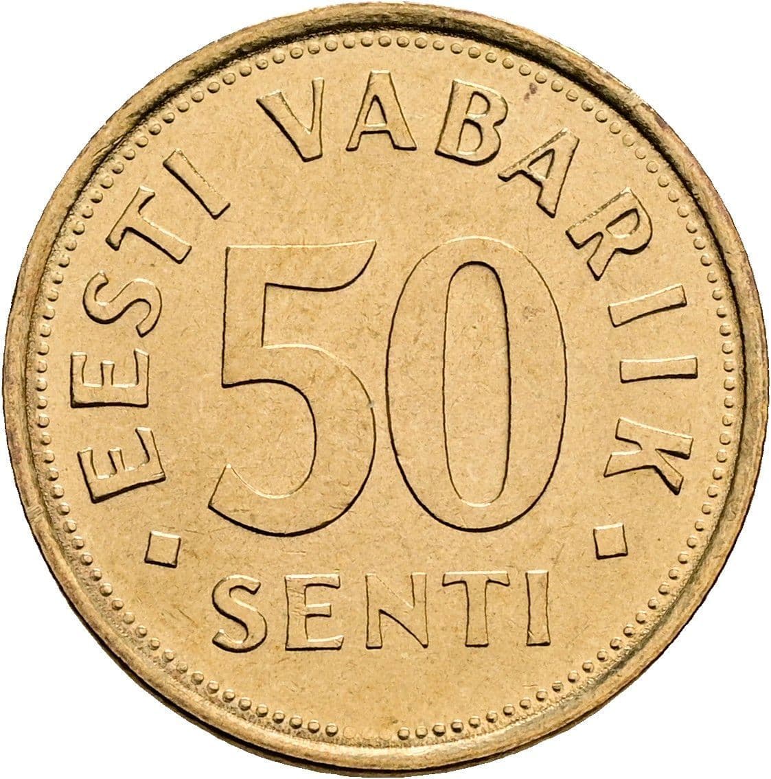 50 Senti 1992 – Vorderseite