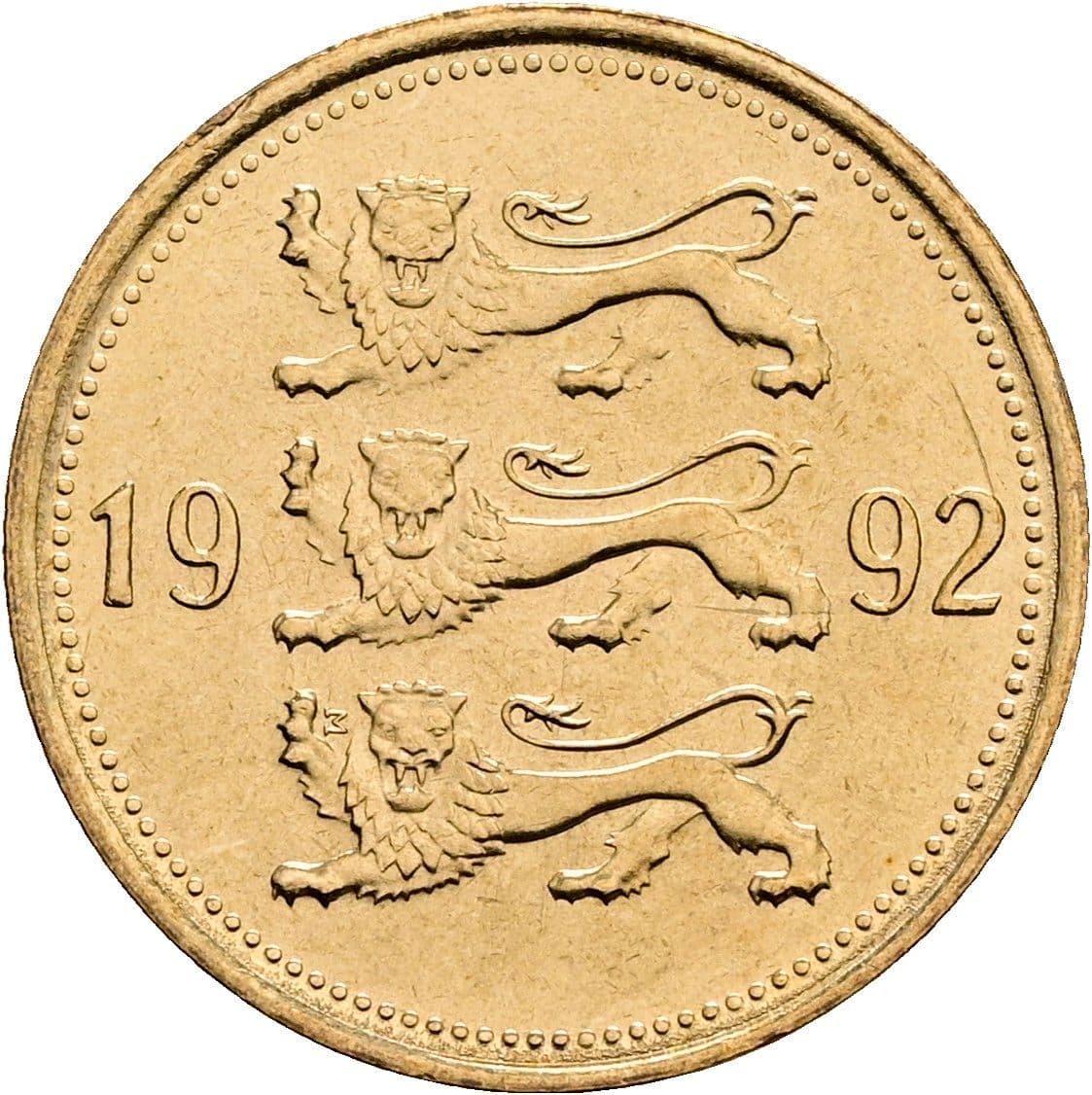 50 Senti 1992 – Rückseite