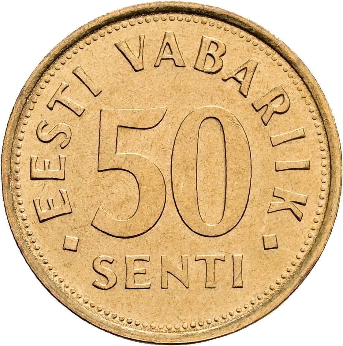 50 Senti 1992 – Vorderseite
