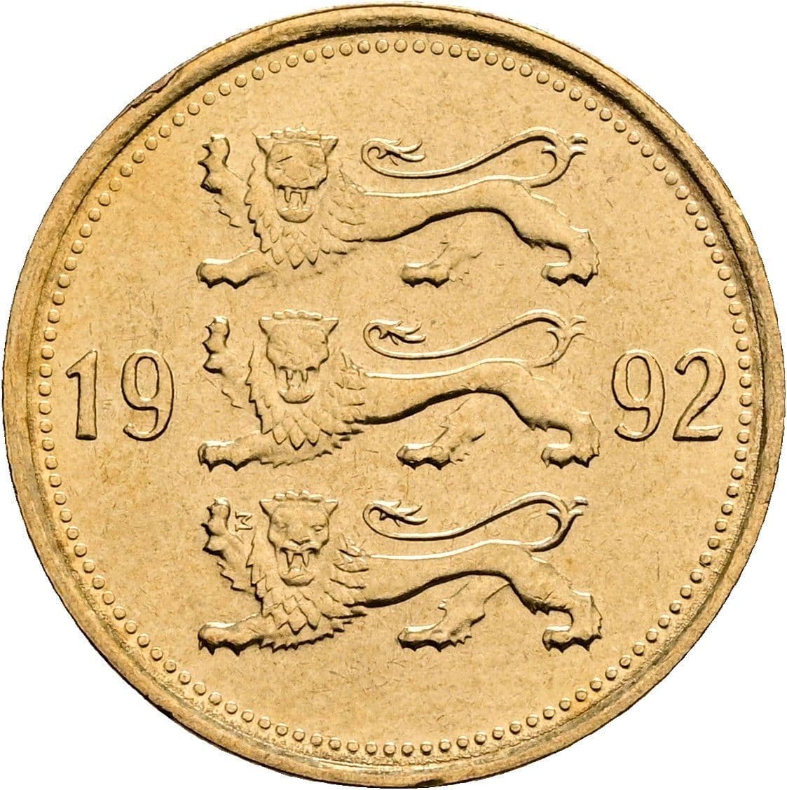50 Senti 1992 – Rückseite