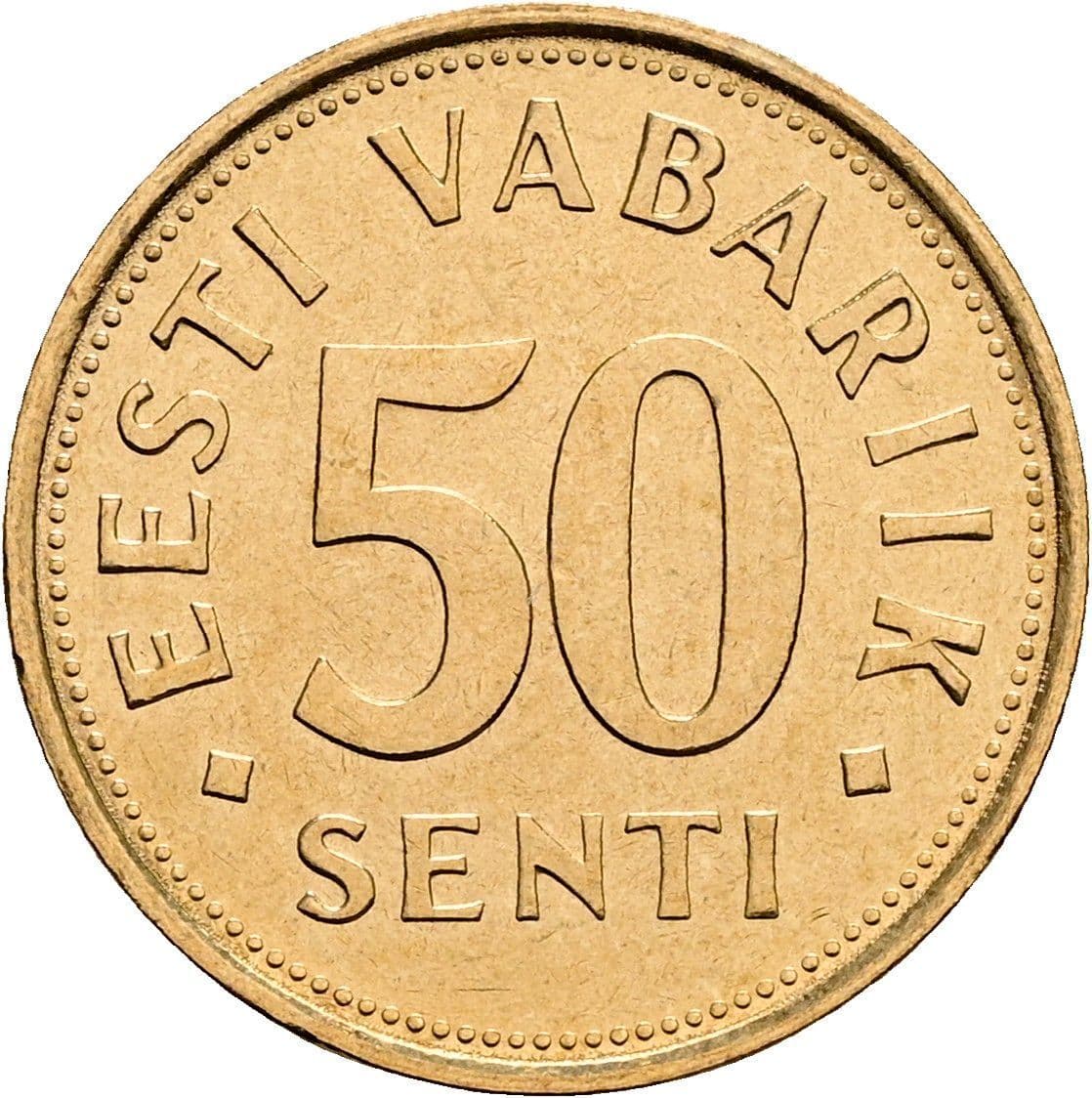 50 Senti 1992 – Vorderseite