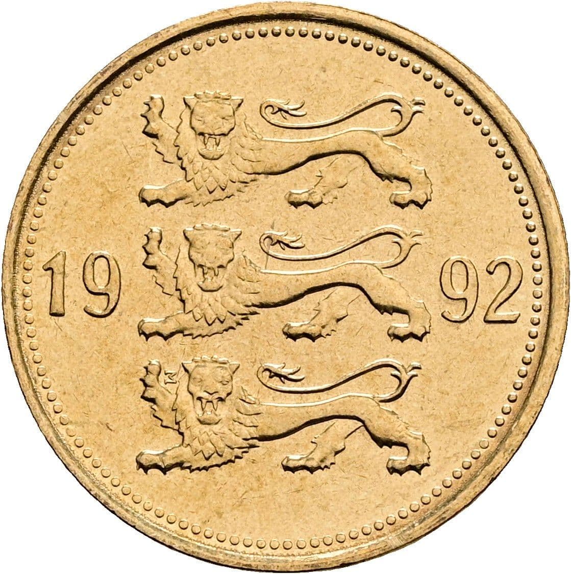 50 Senti 1992 – Rückseite