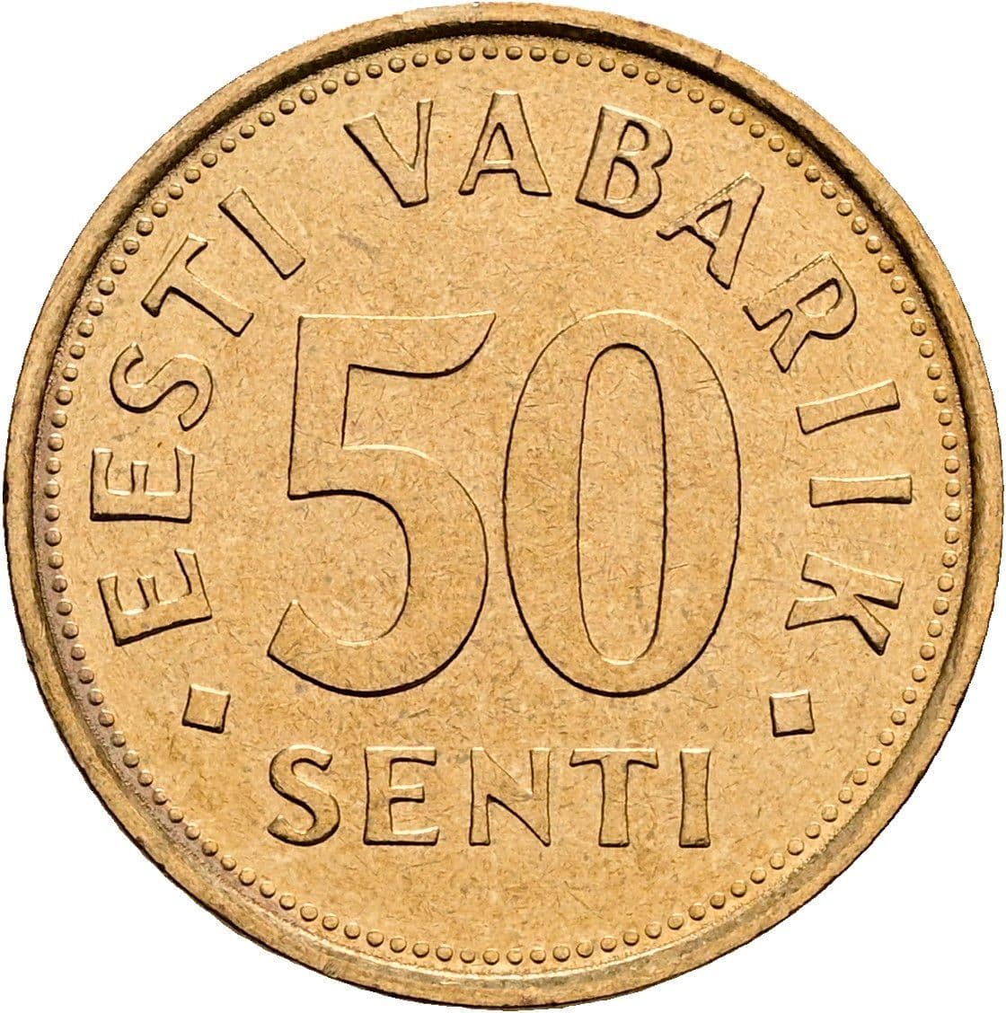 50 Senti 1992 – Vorderseite