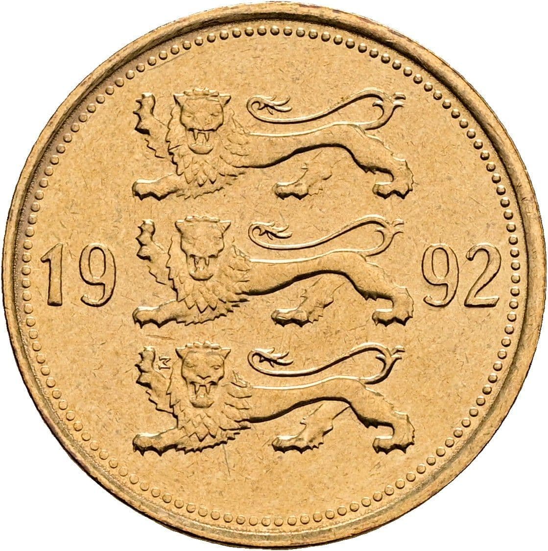 50 Senti 1992 – Rückseite