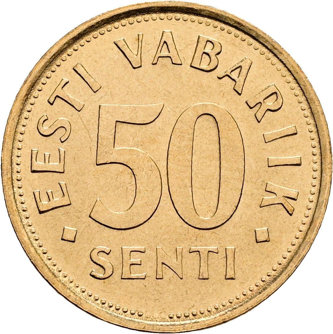 50 Senti 1992 – Vorderseite