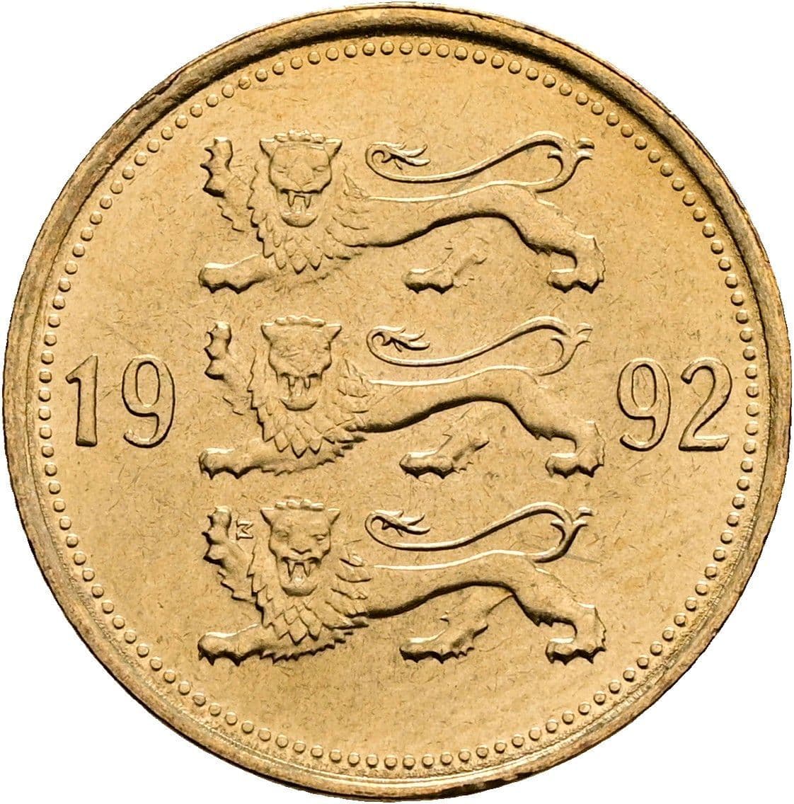 50 Senti 1992 – Rückseite