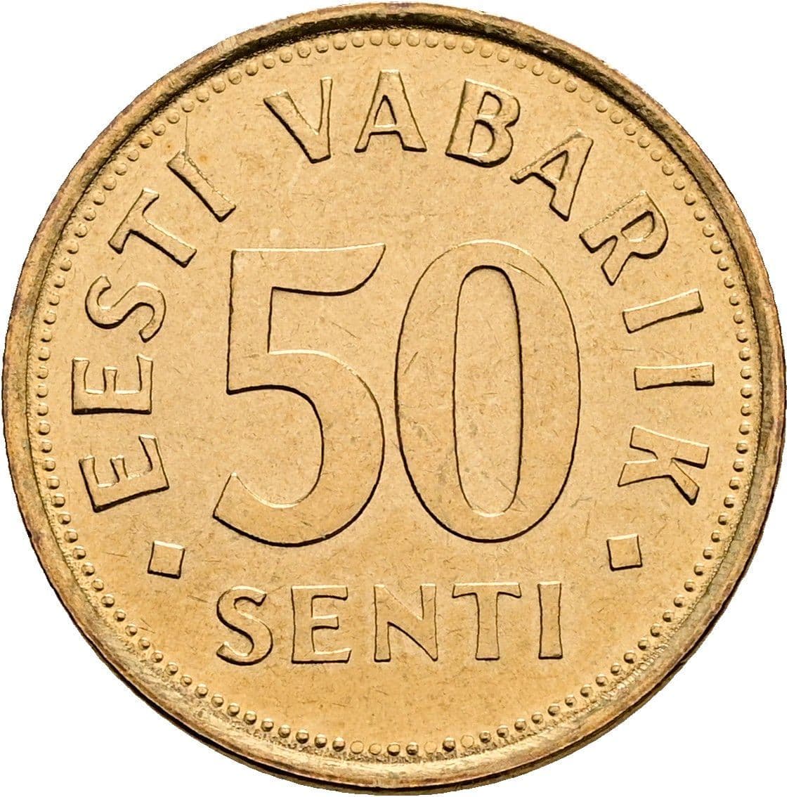 50 Senti 1992 – Vorderseite