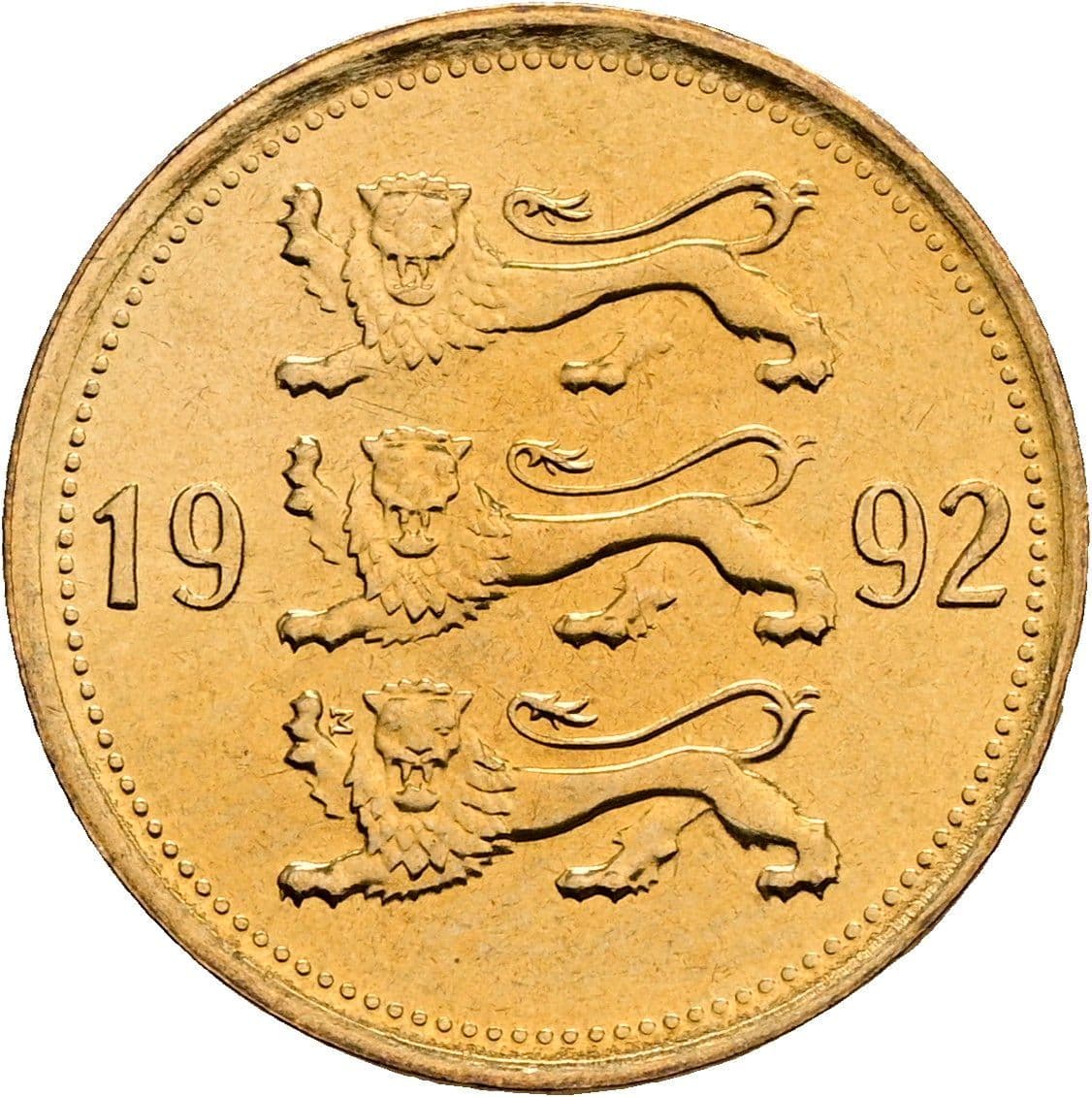 50 Senti 1992 – Rückseite