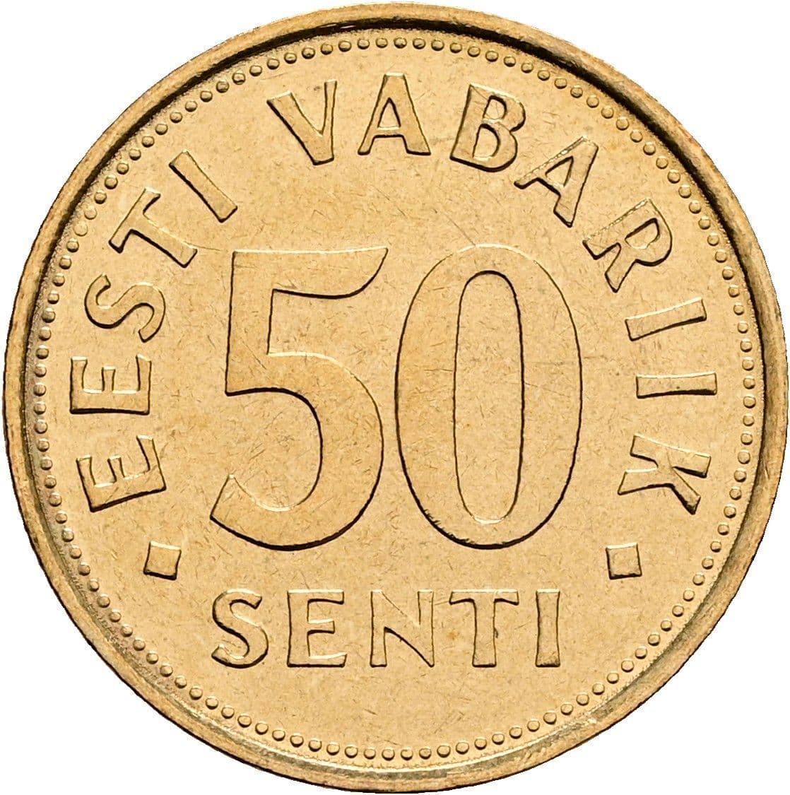 50 Senti 1992 – Vorderseite