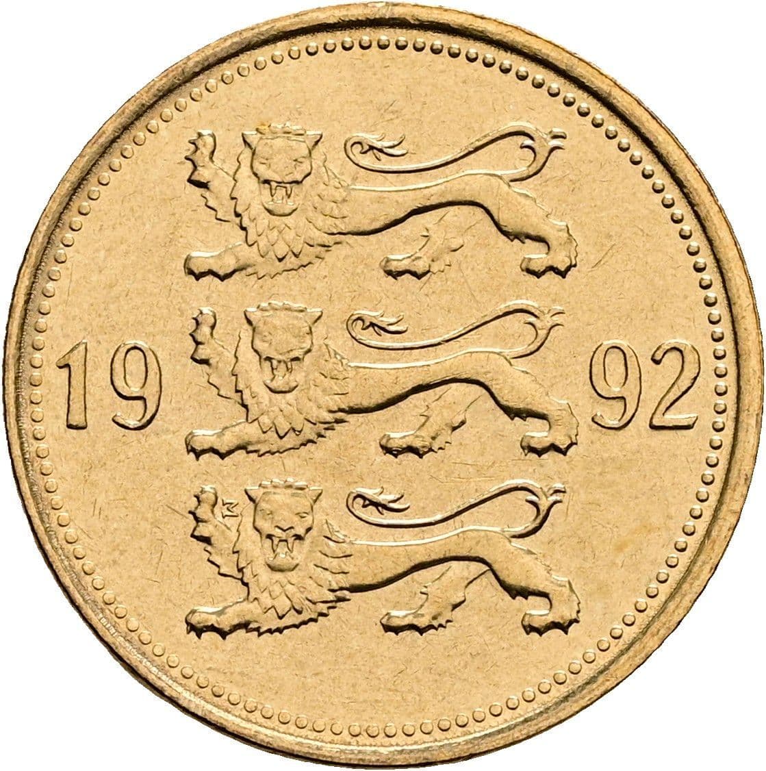 50 Senti 1992 – Rückseite