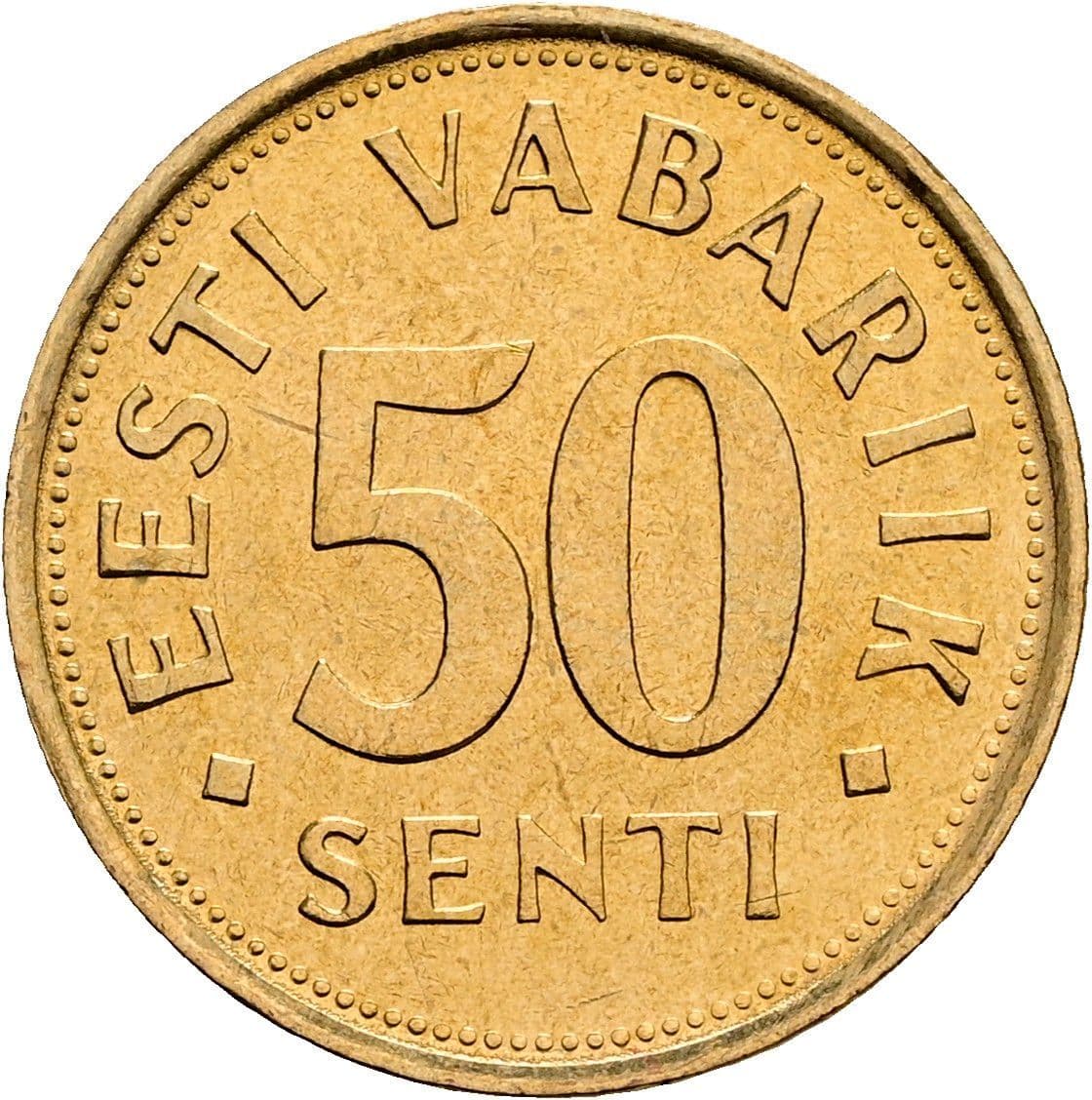 50 Senti 1992 – Vorderseite