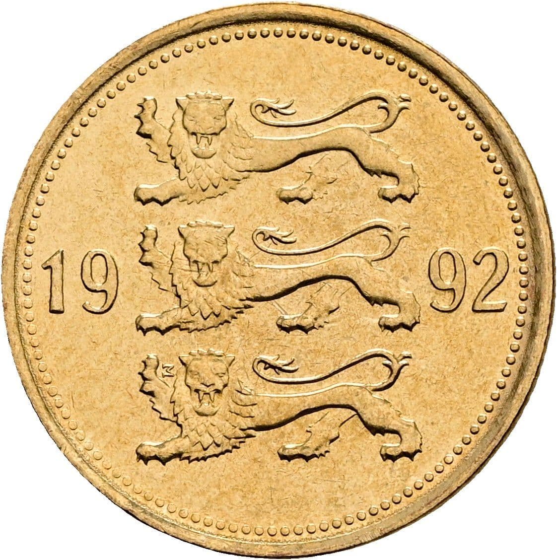 50 Senti 1992 – Rückseite