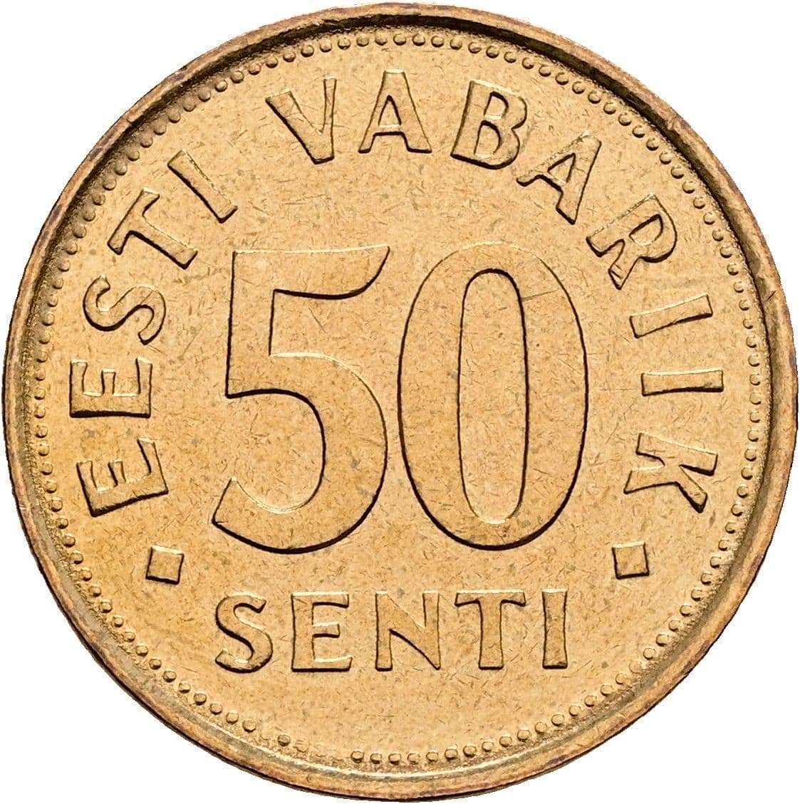 50 Senti 1992 – Vorderseite
