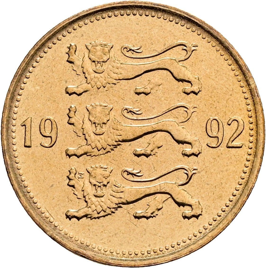 50 Senti 1992 – Rückseite