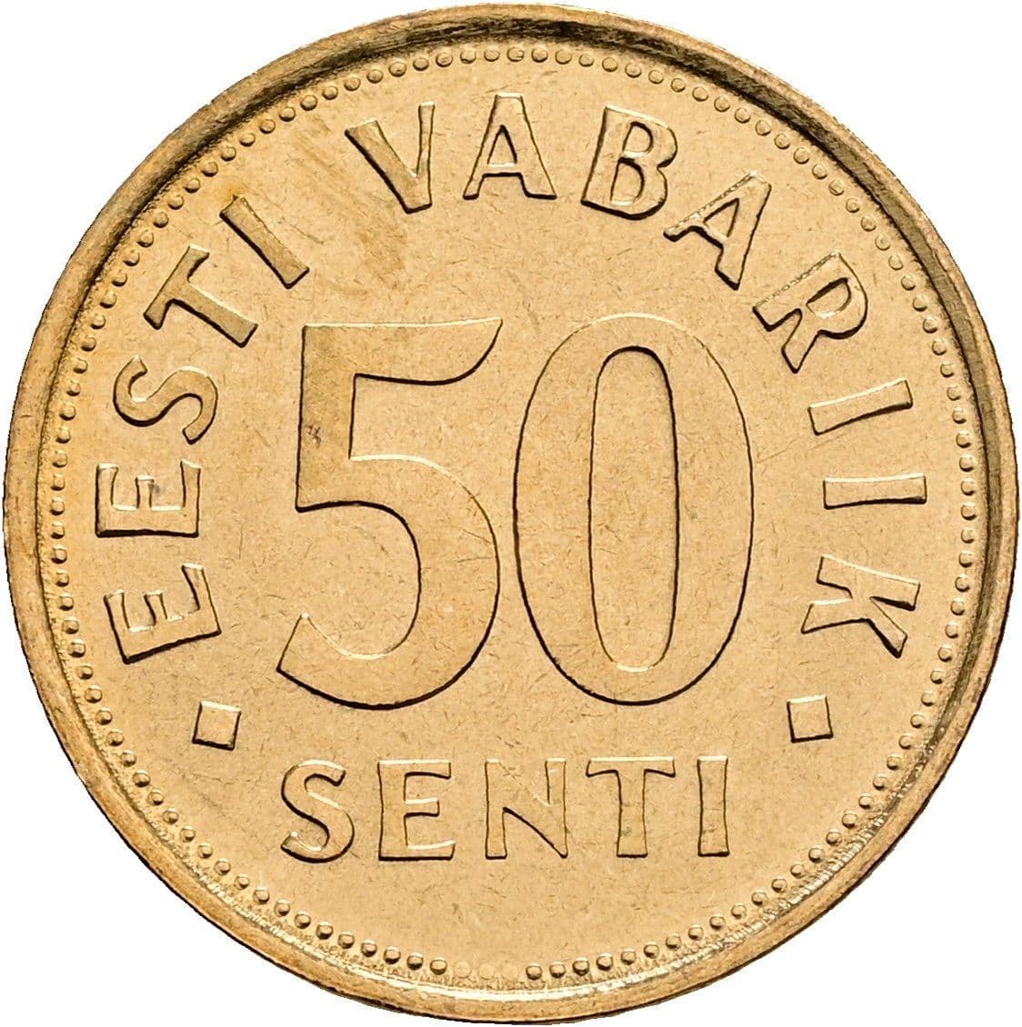50 Senti 1992 – Vorderseite