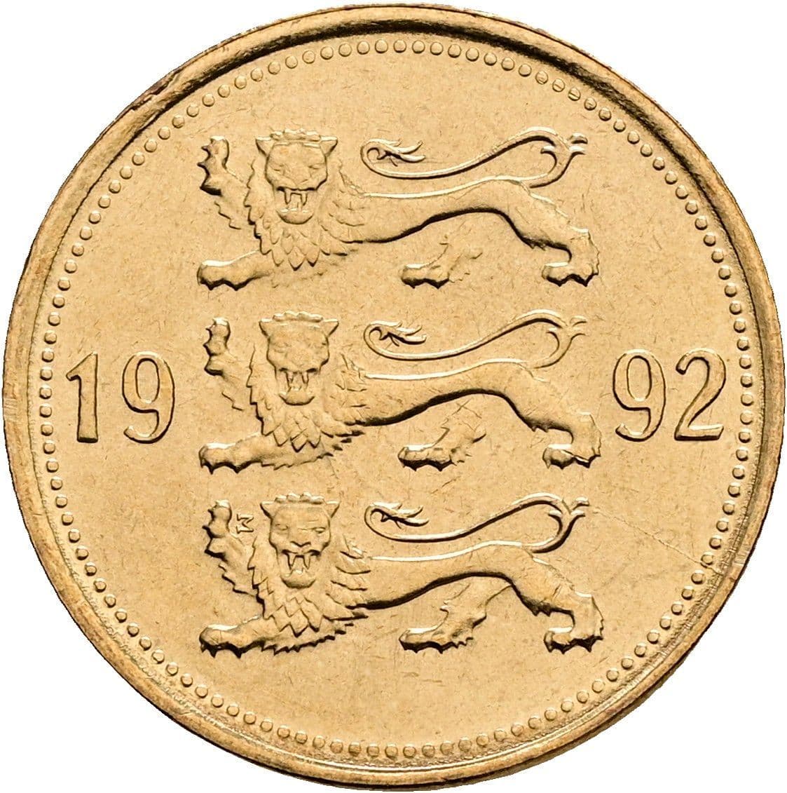 50 Senti 1992 – Rückseite
