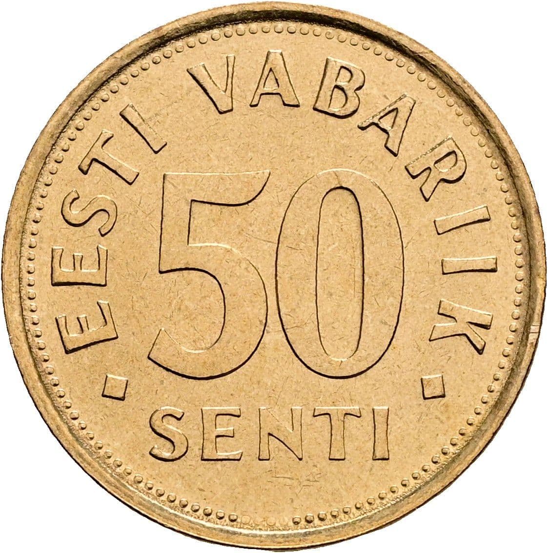 50 Senti 1992 – Vorderseite