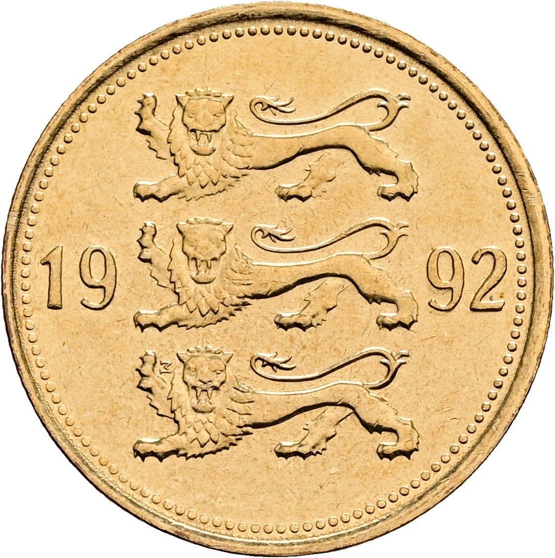 50 Senti 1992 – Rückseite