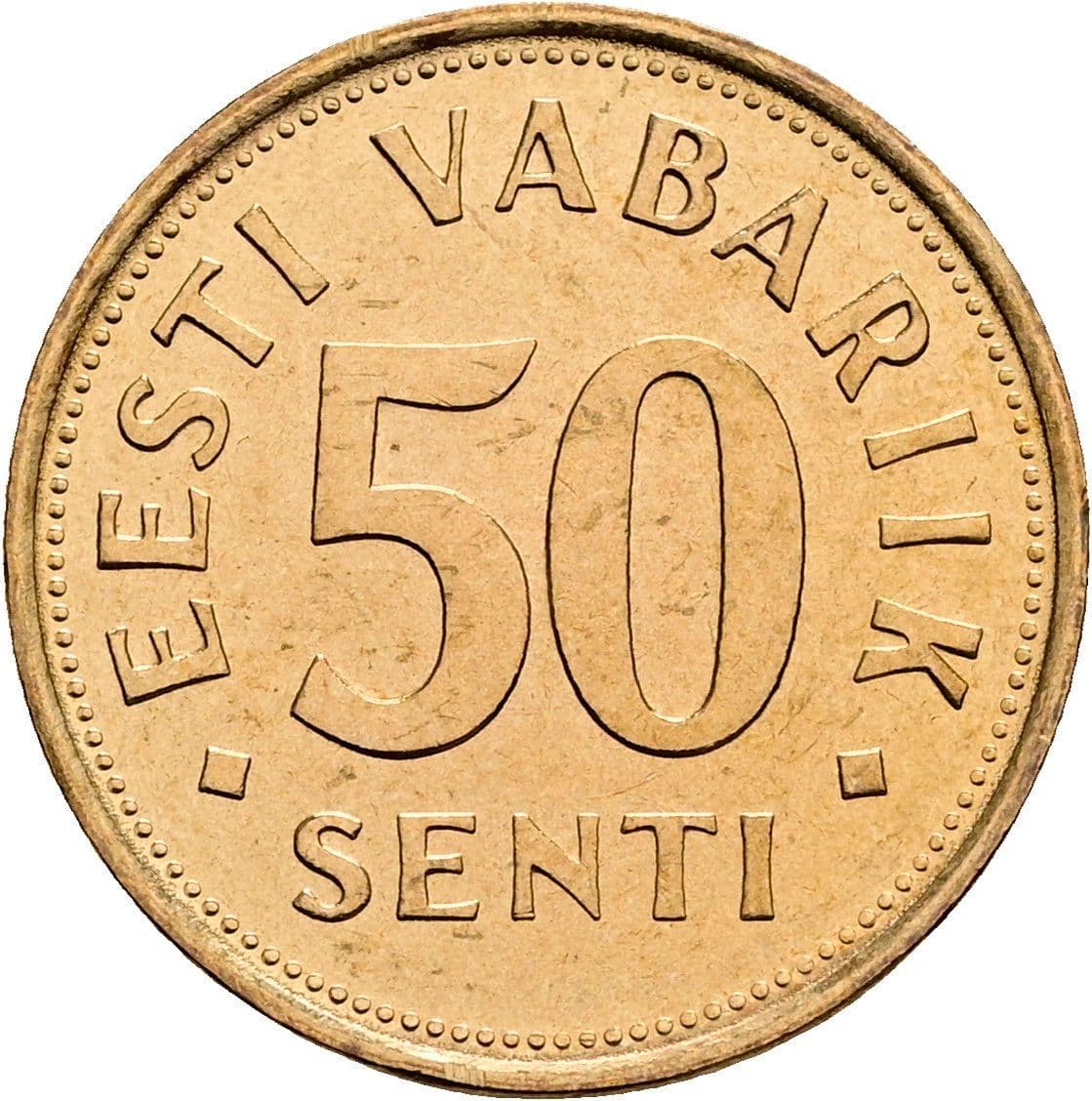 50 Senti 1992 – Vorderseite