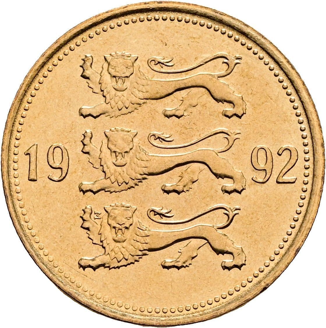 50 Senti 1992 – Rückseite