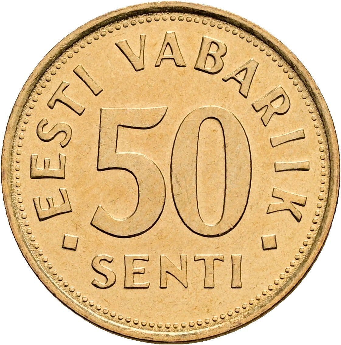 50 Senti 1992 – Vorderseite