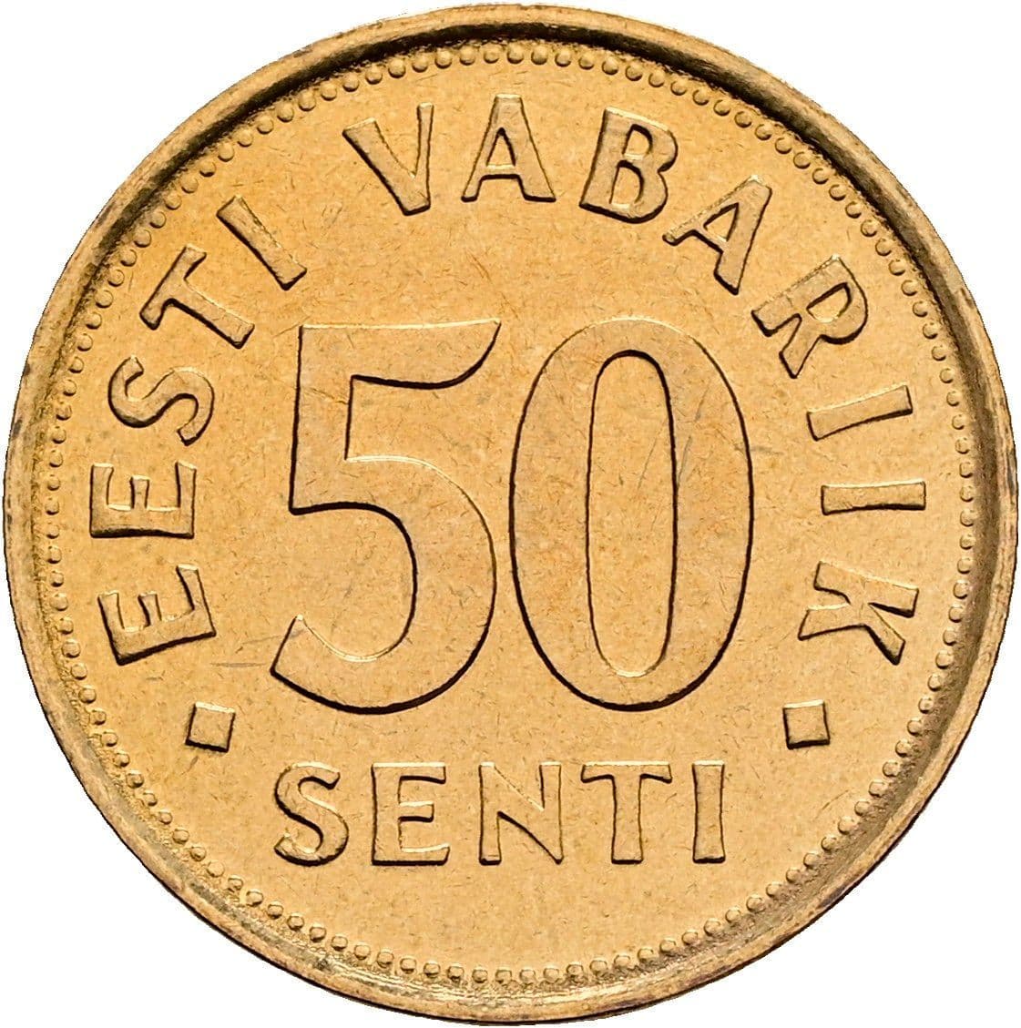 50 Senti 1992 – Vorderseite