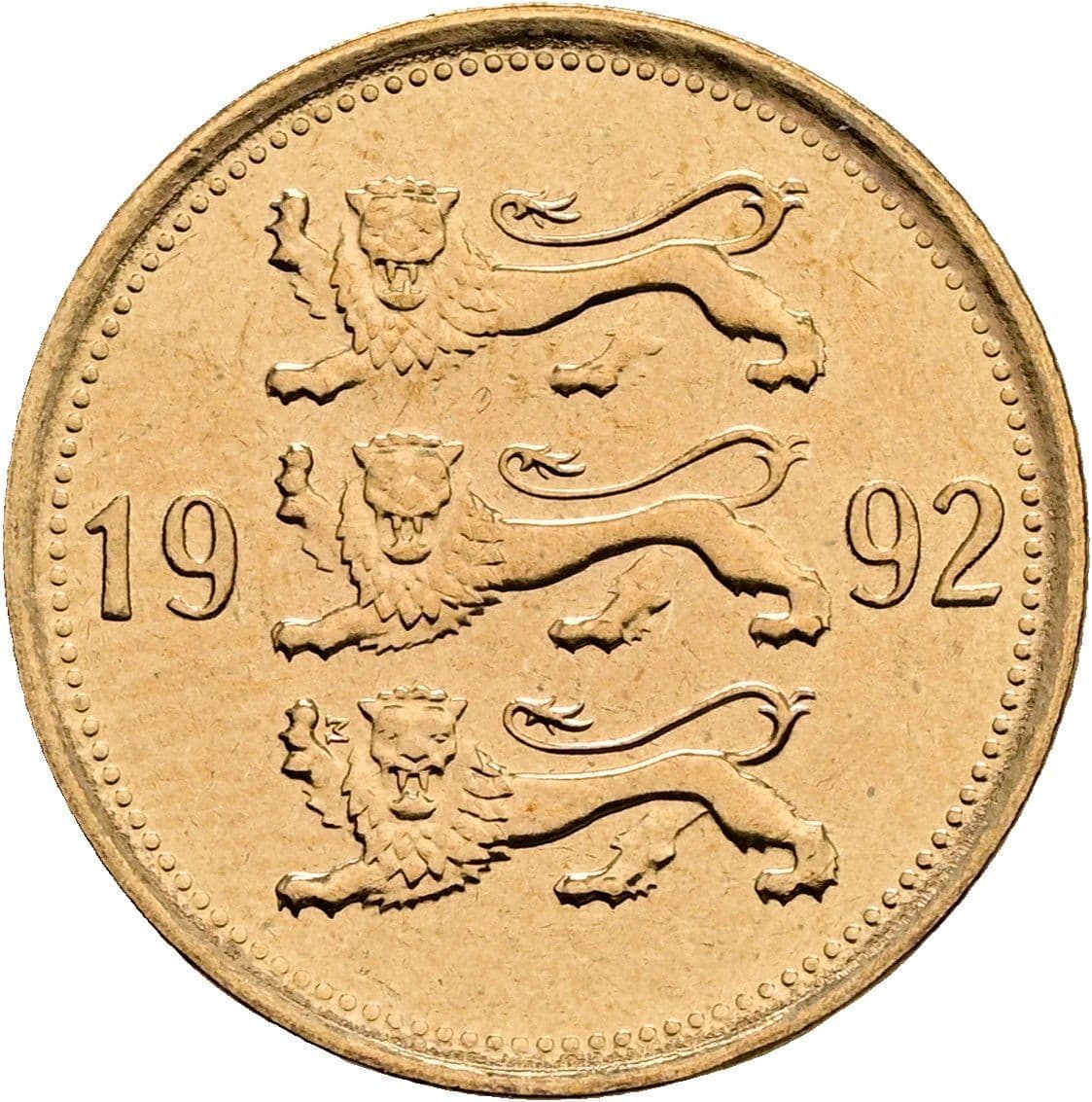 50 Senti 1992 – Rückseite