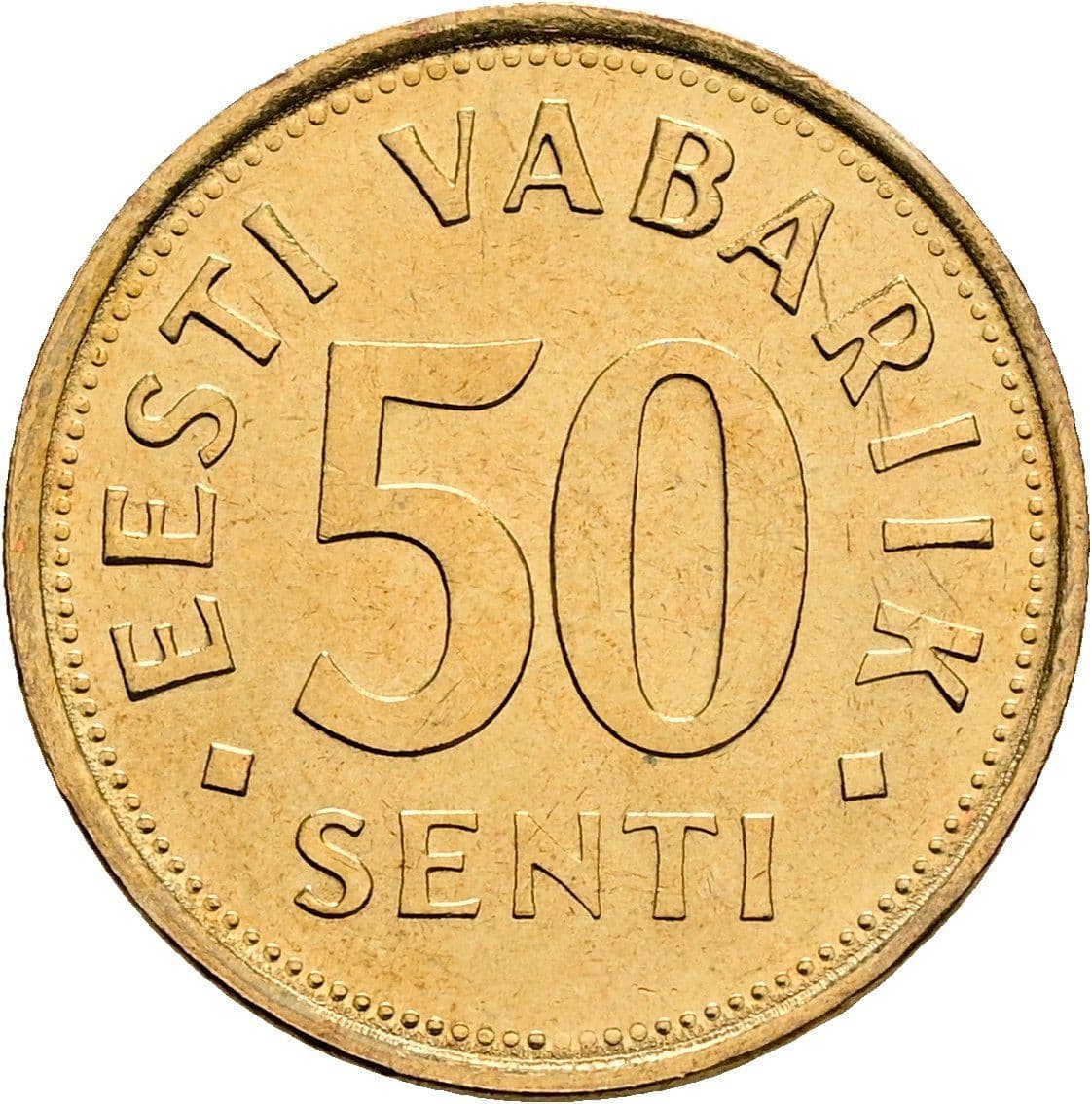 50 Senti 1992 – Vorderseite
