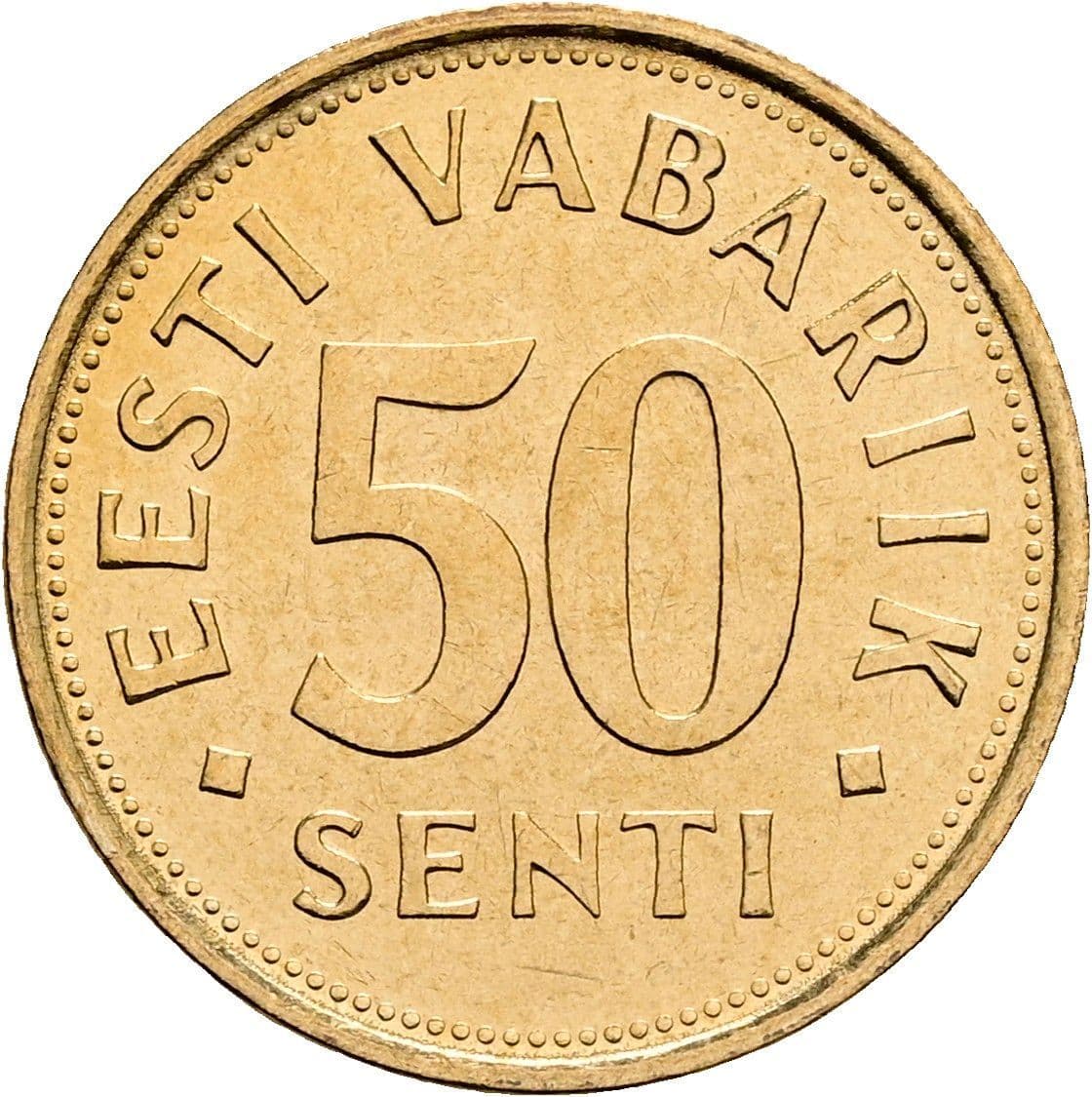 50 Senti 1992 – Vorderseite
