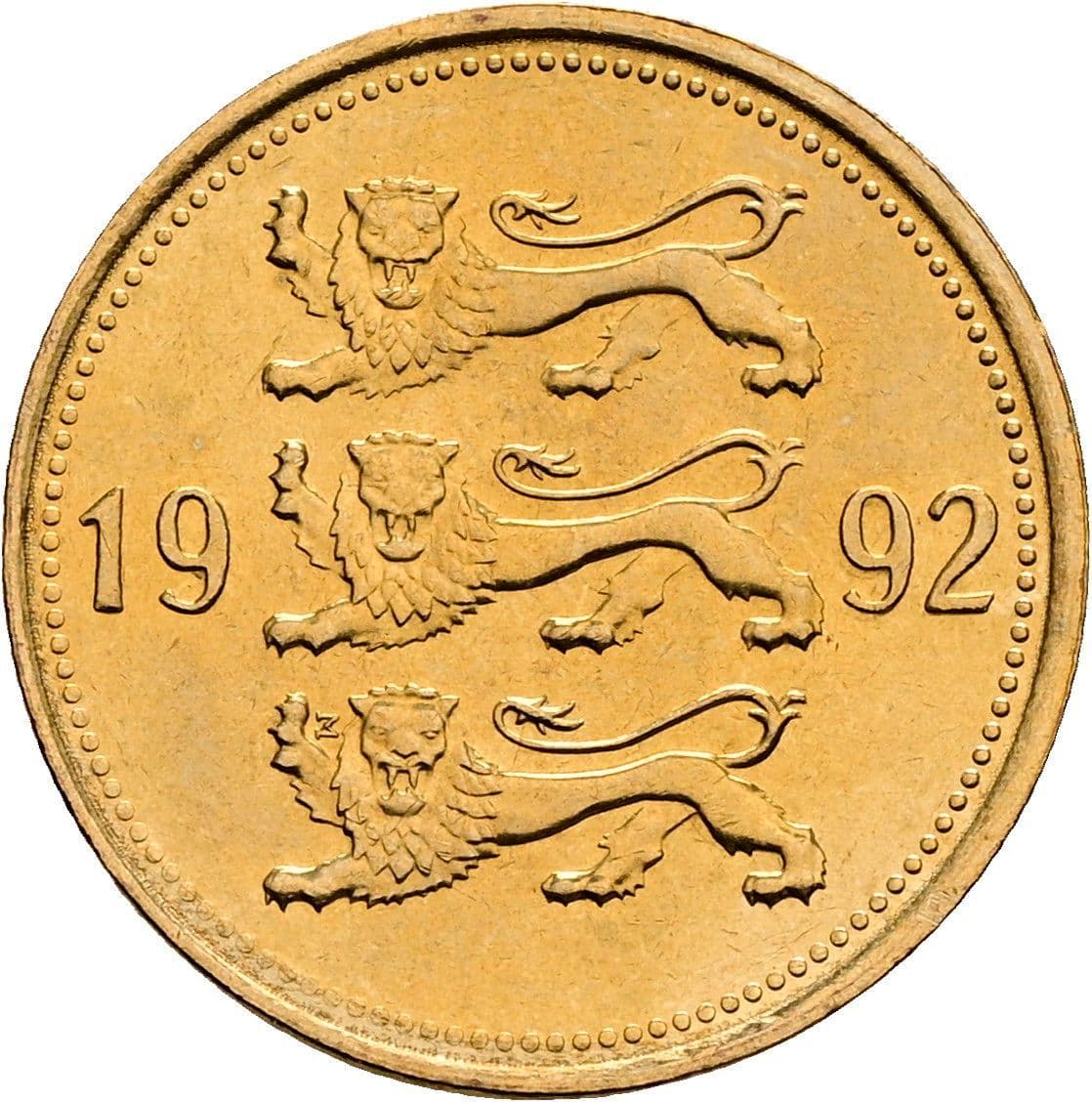 50 Senti 1992 – Rückseite