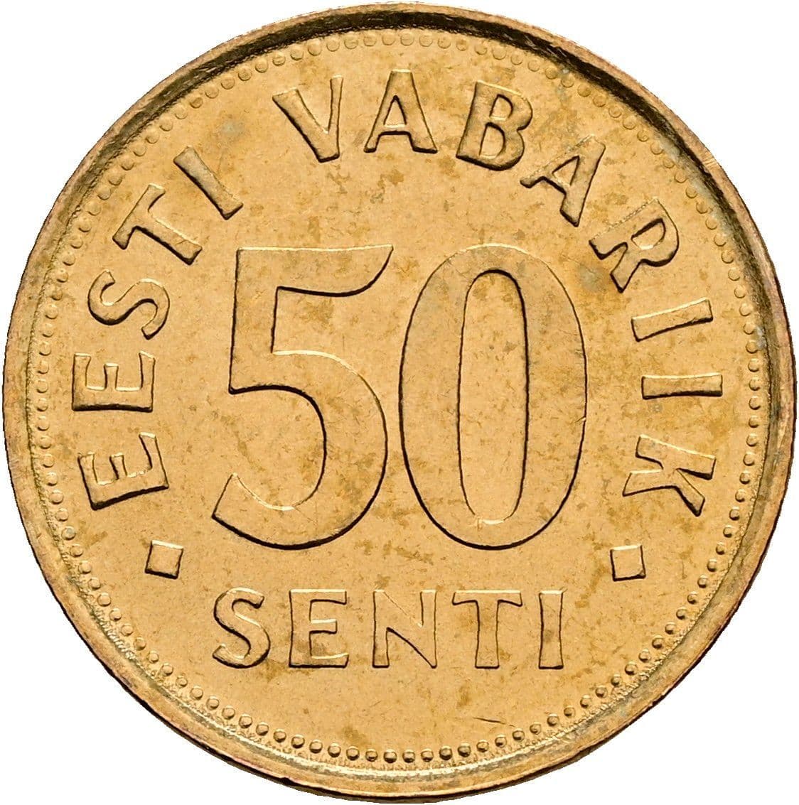 50 Senti 1992 – Vorderseite