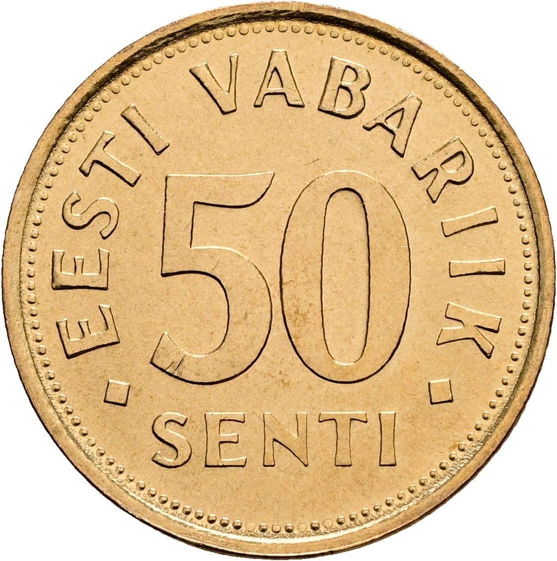 50 Senti 1992 – Vorderseite