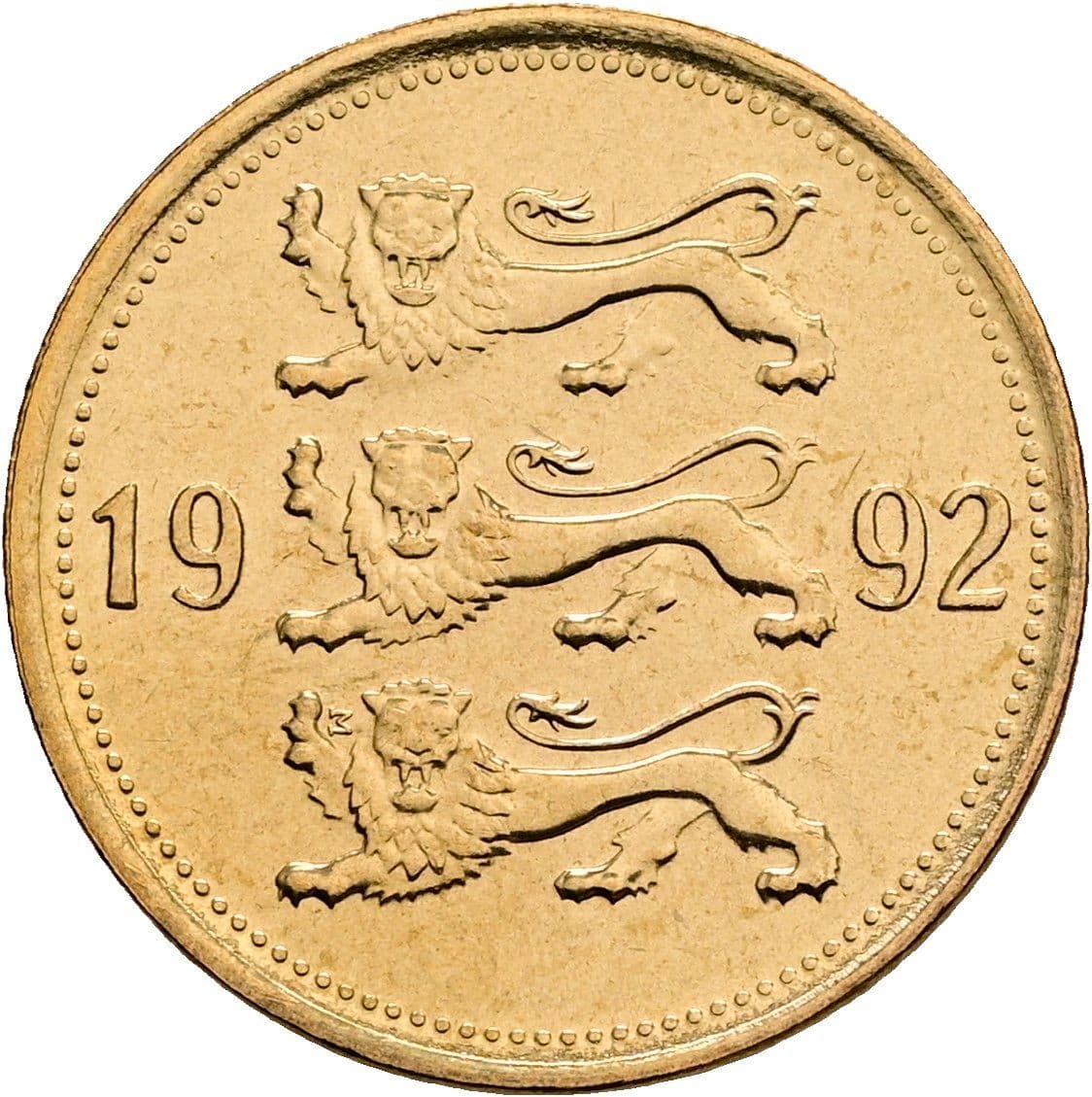 50 Senti 1992 – Rückseite