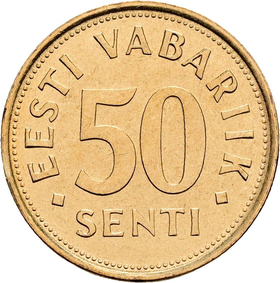 50 Senti 1992 – Vorderseite