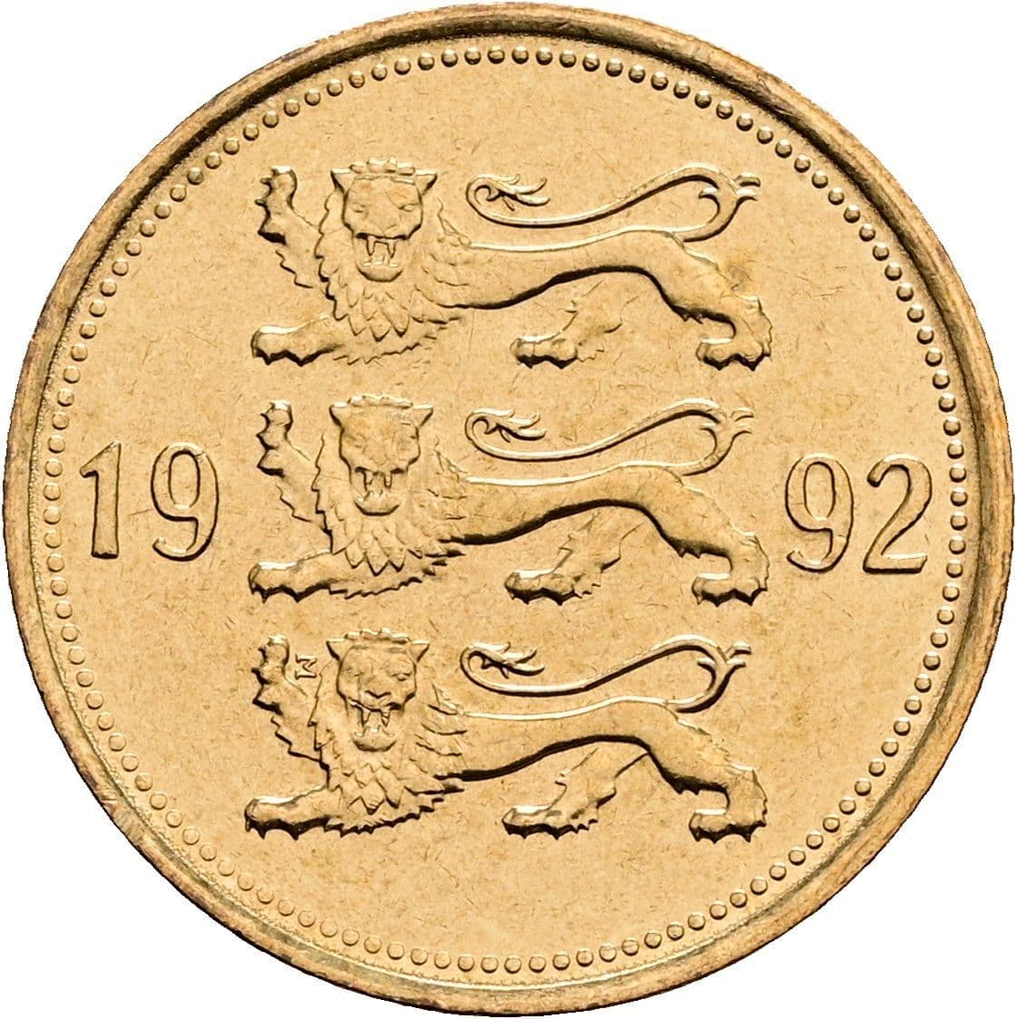 50 Senti 1992 – Rückseite