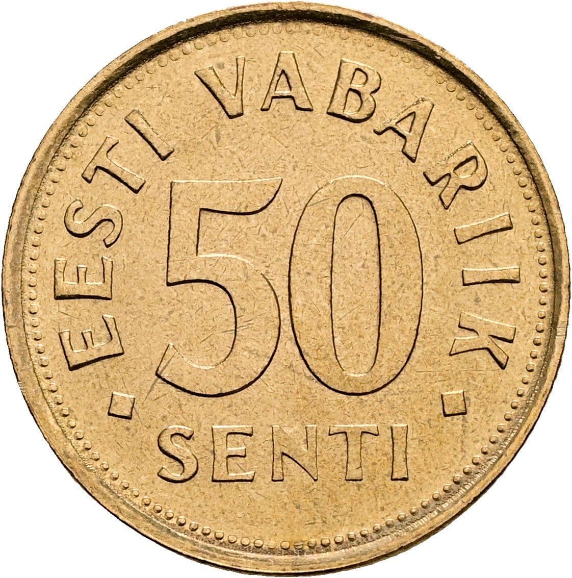 50 Senti 1992 – Vorderseite