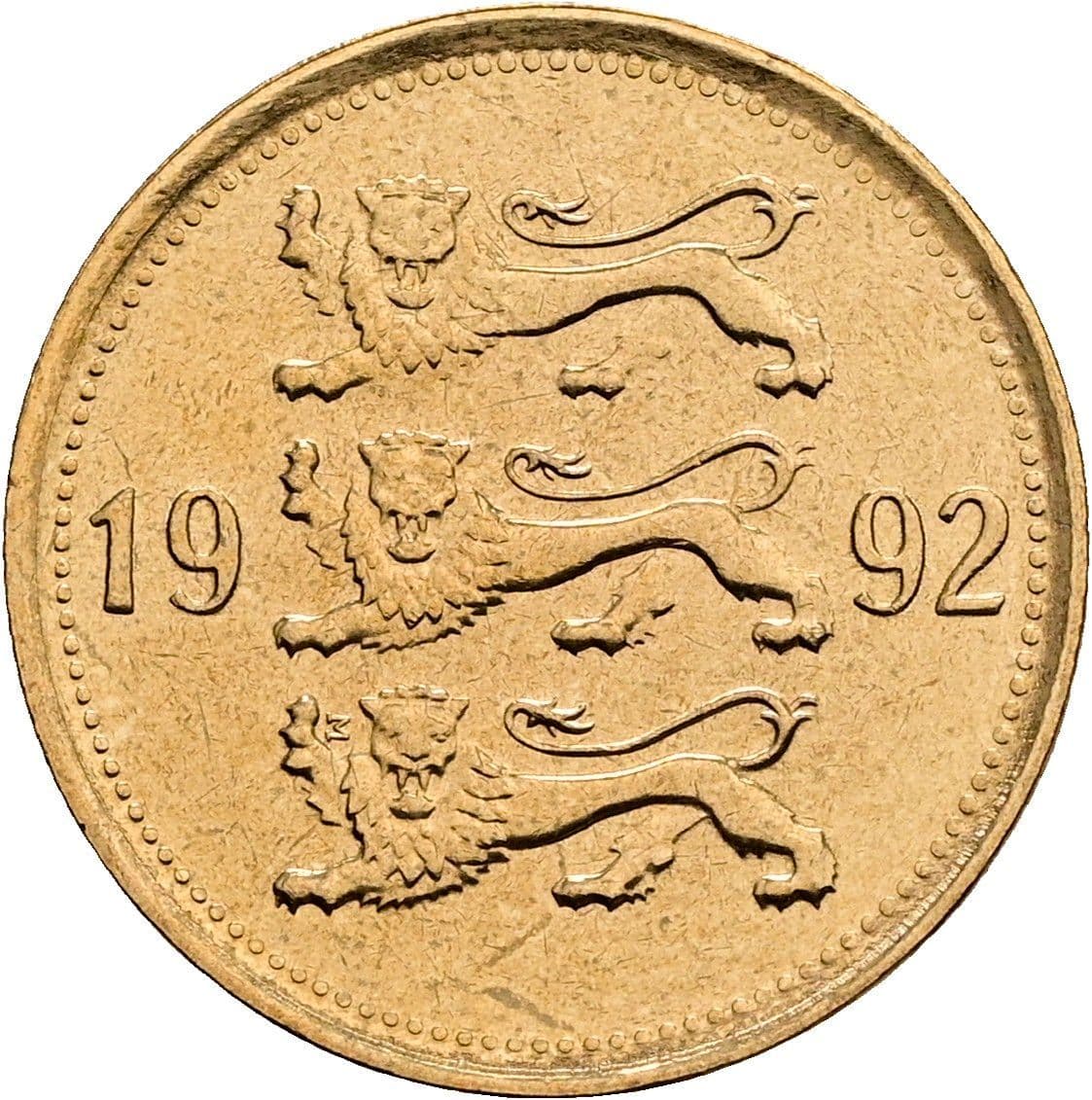 50 Senti 1992 – Rückseite