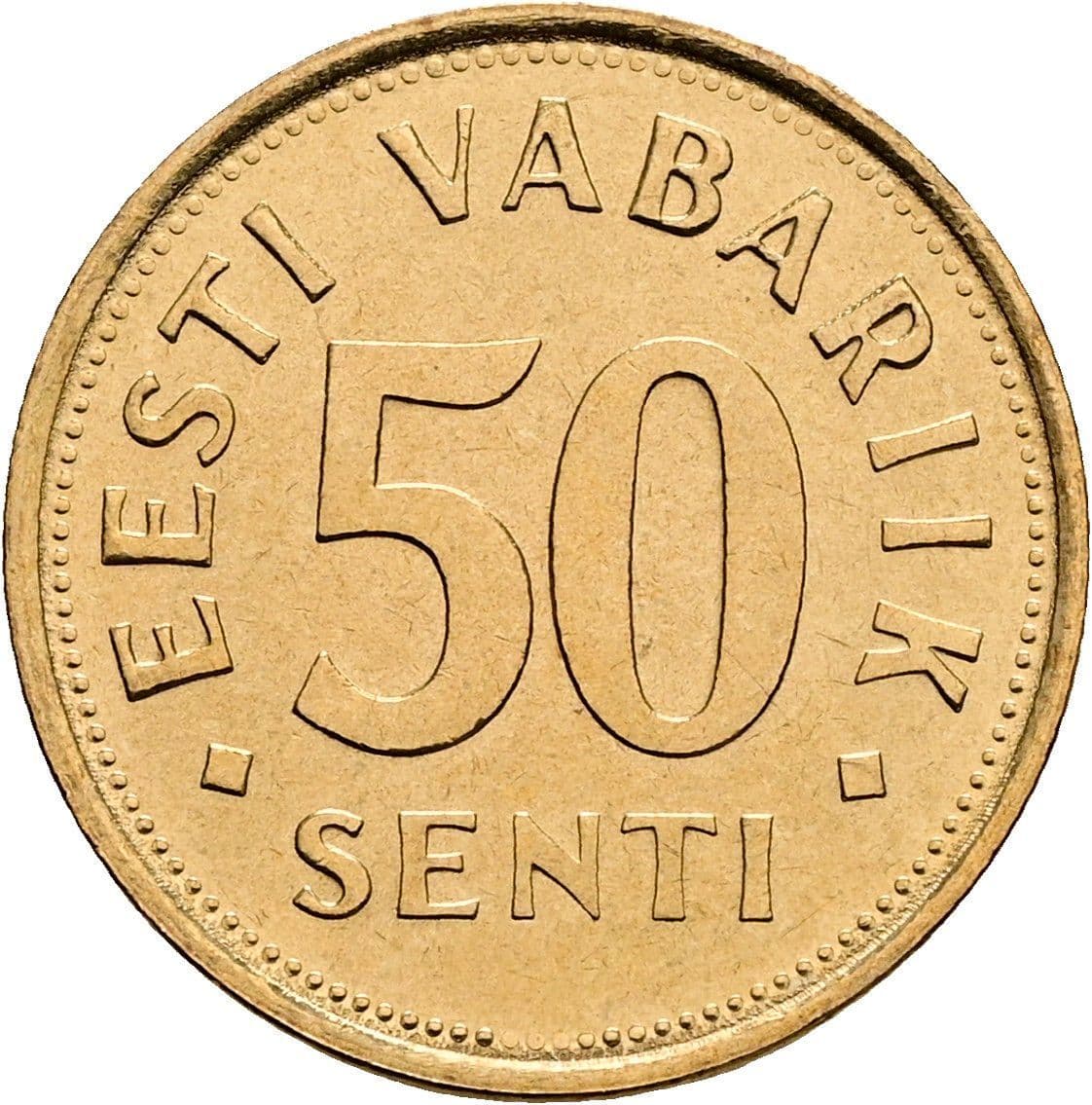 50 Senti 1992 – Vorderseite