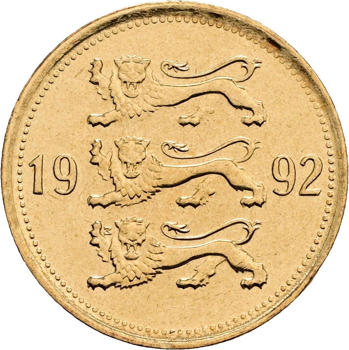 50 Senti 1992 – Rückseite