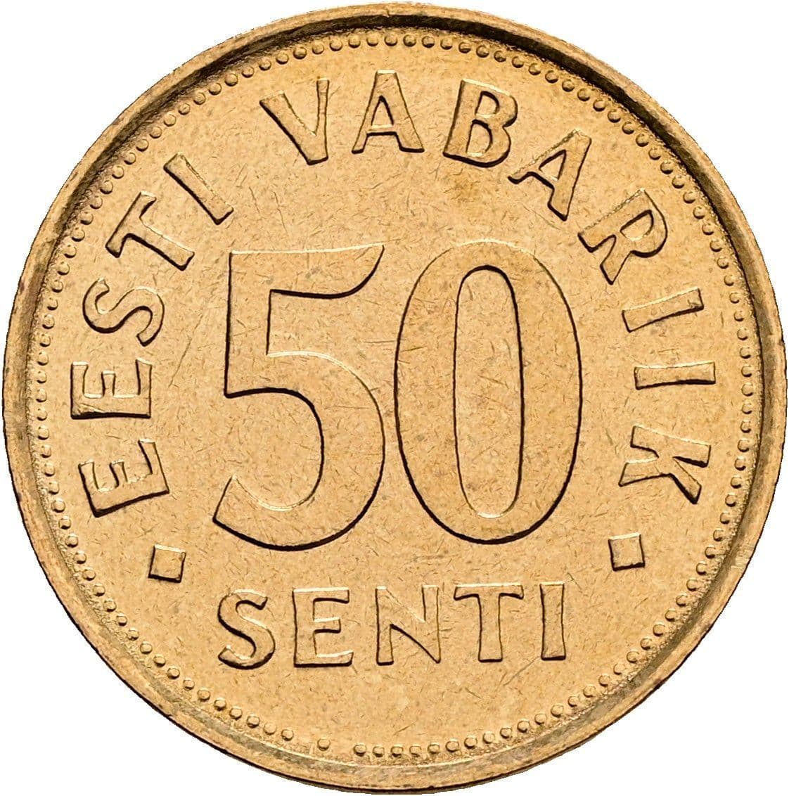 50 Senti 1992 – Vorderseite