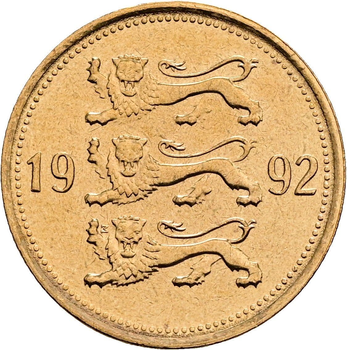 50 Senti 1992 – Rückseite