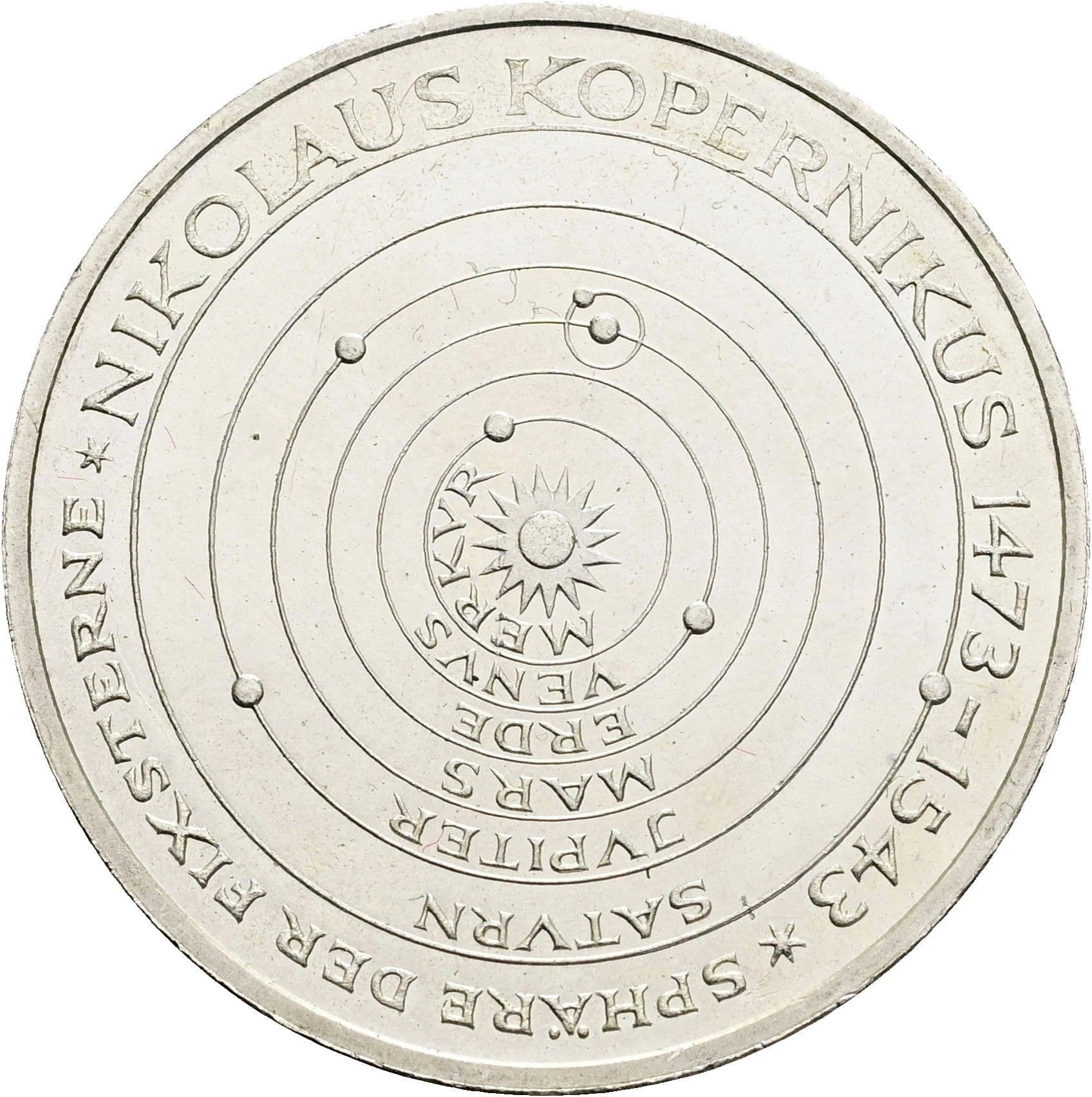 5 Deutsche Mark 1973 J – Vorderseite