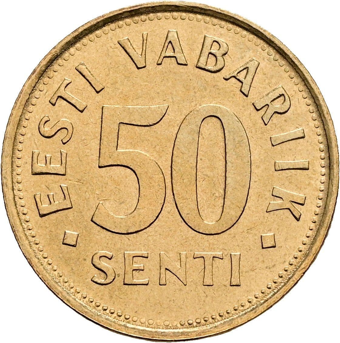 50 Senti 1992 – Vorderseite