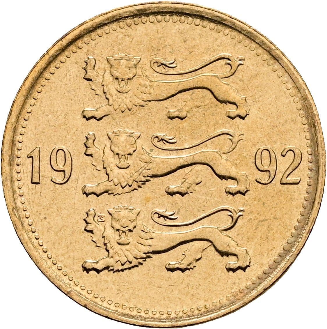 50 Senti 1992 – Rückseite