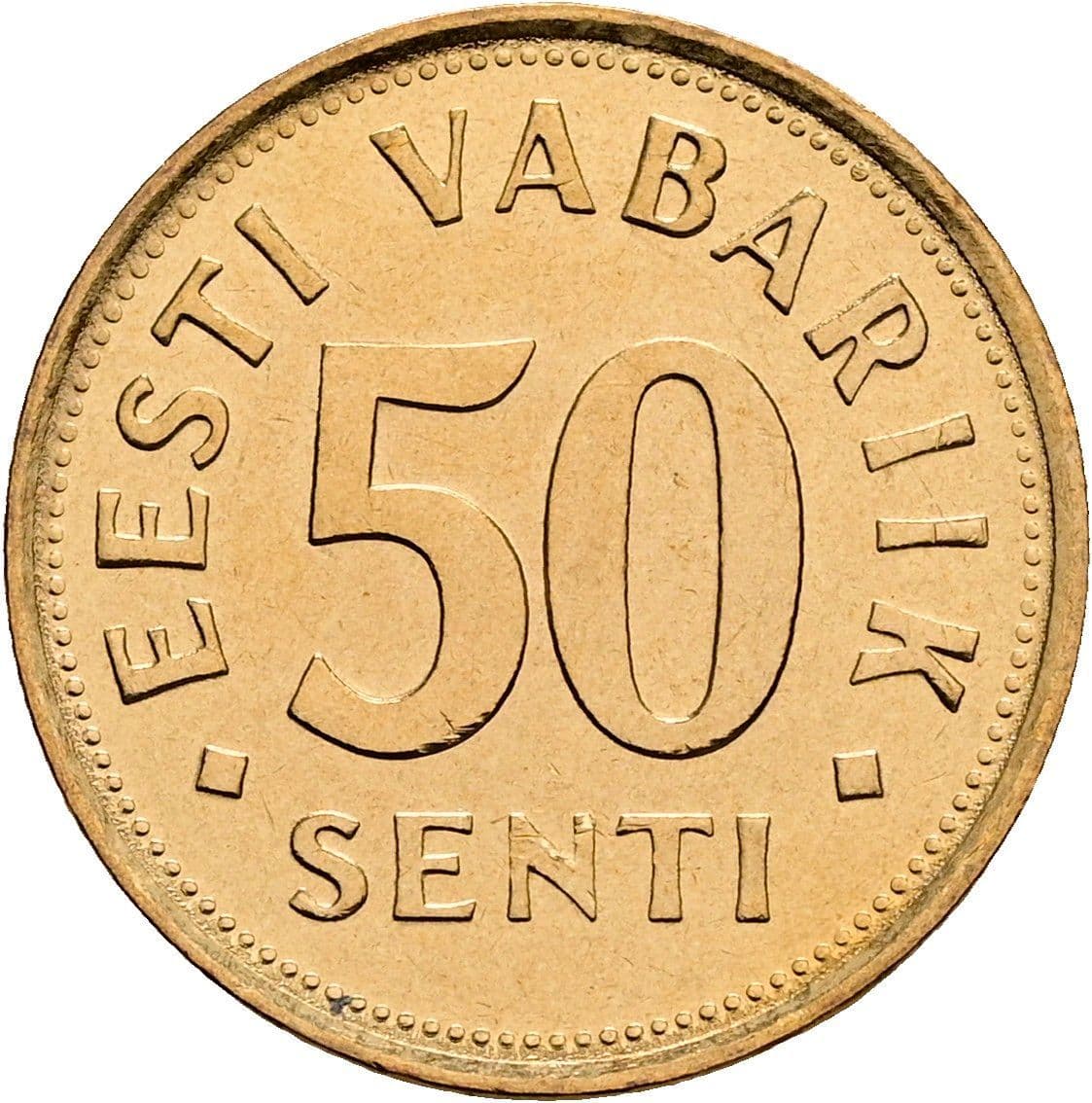 50 Senti 1992 – Vorderseite