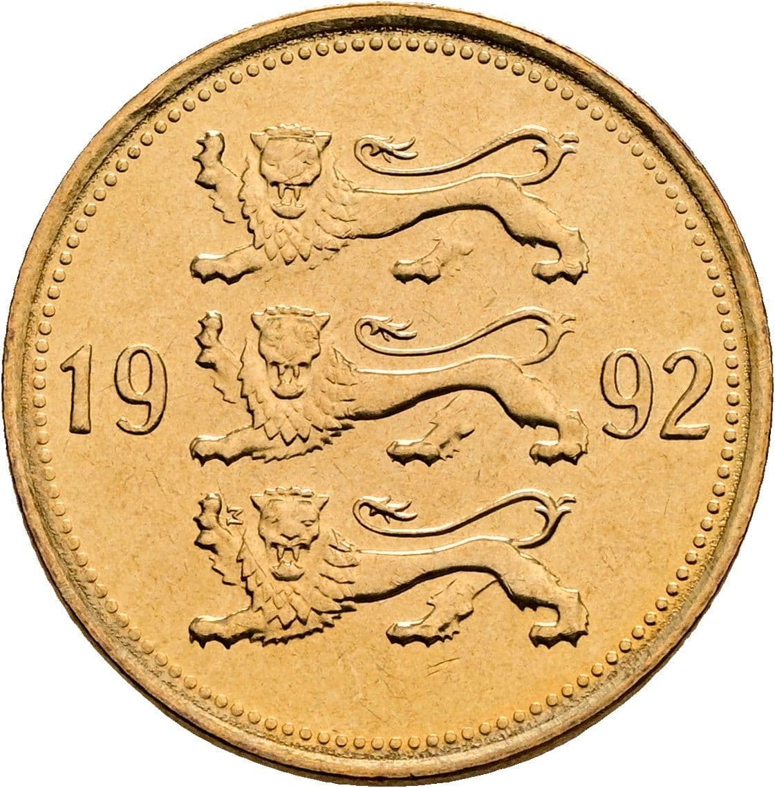 50 Senti 1992 – Rückseite