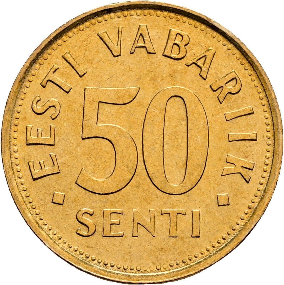 50 Senti 1992 – Vorderseite