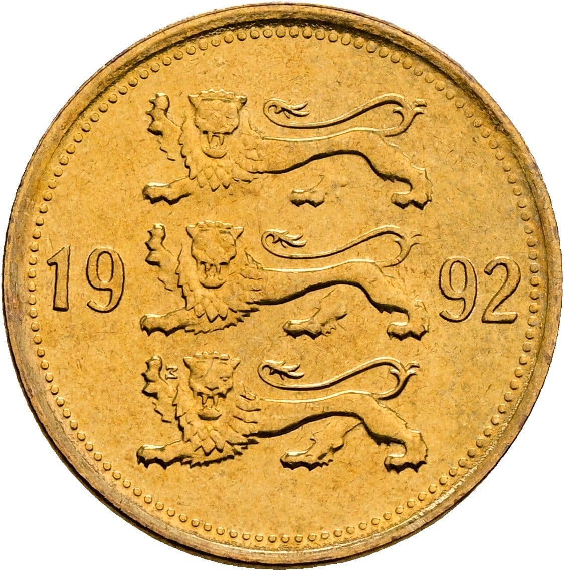 50 Senti 1992 – Rückseite
