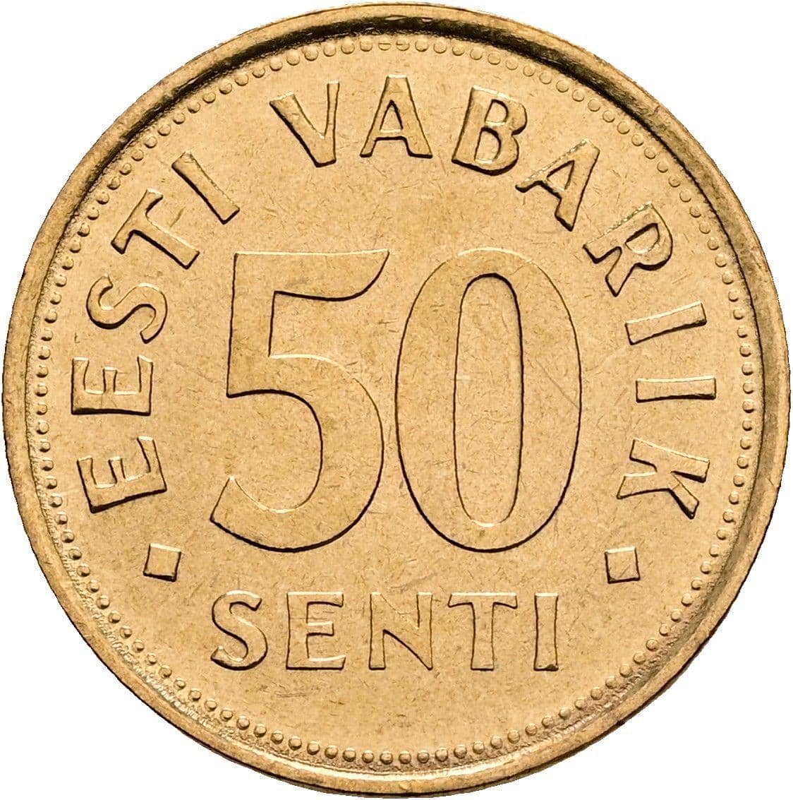 50 Senti 1992 – Vorderseite