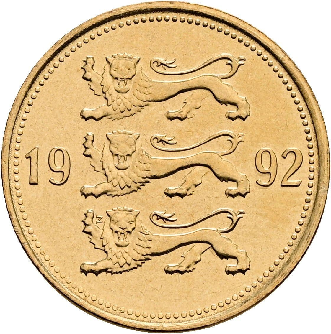 50 Senti 1992 – Rückseite